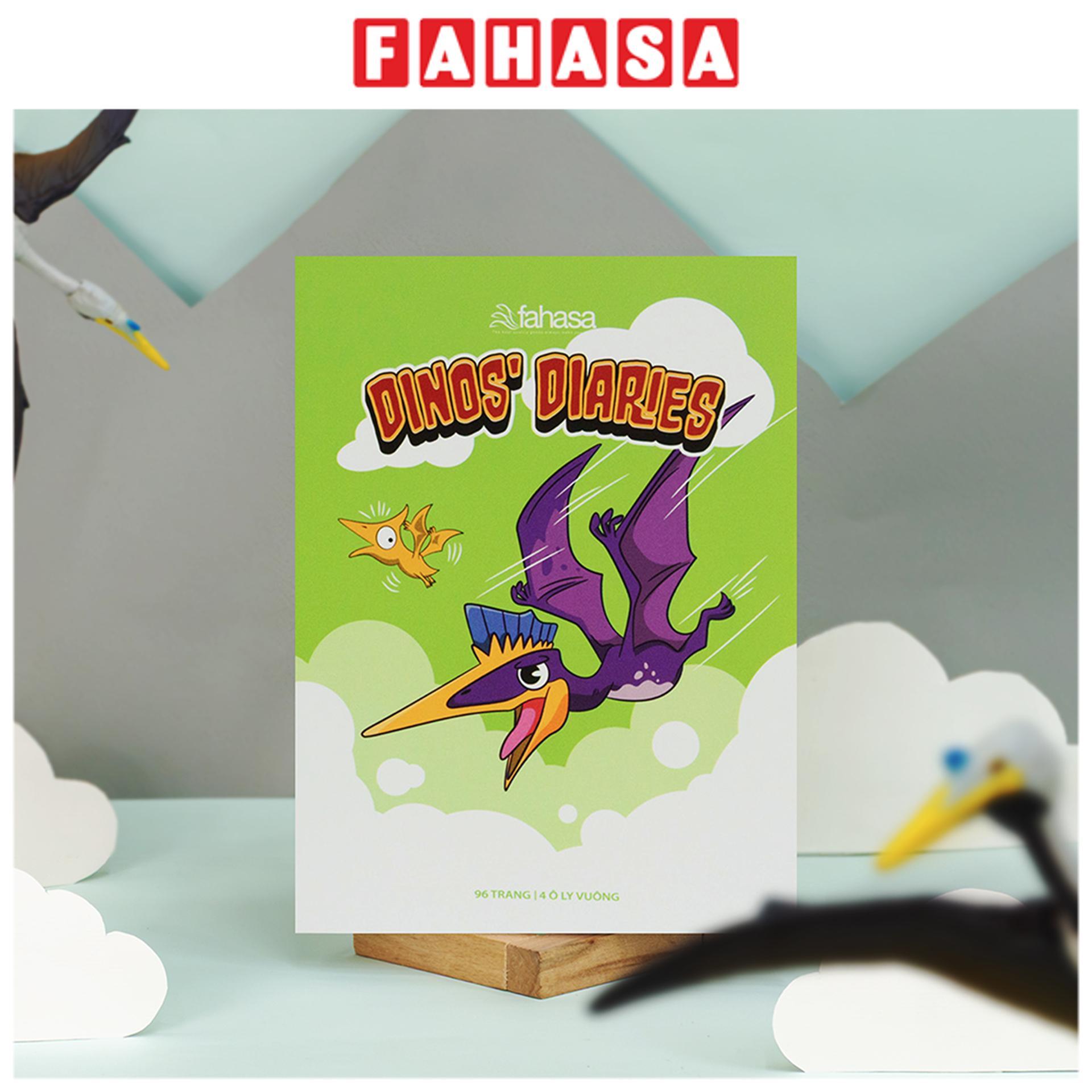 Tập Học Sinh Dinos' Diaries - 4 Ô Ly Vuông - 96 Trang 100gsm - The Sun - Quetzal