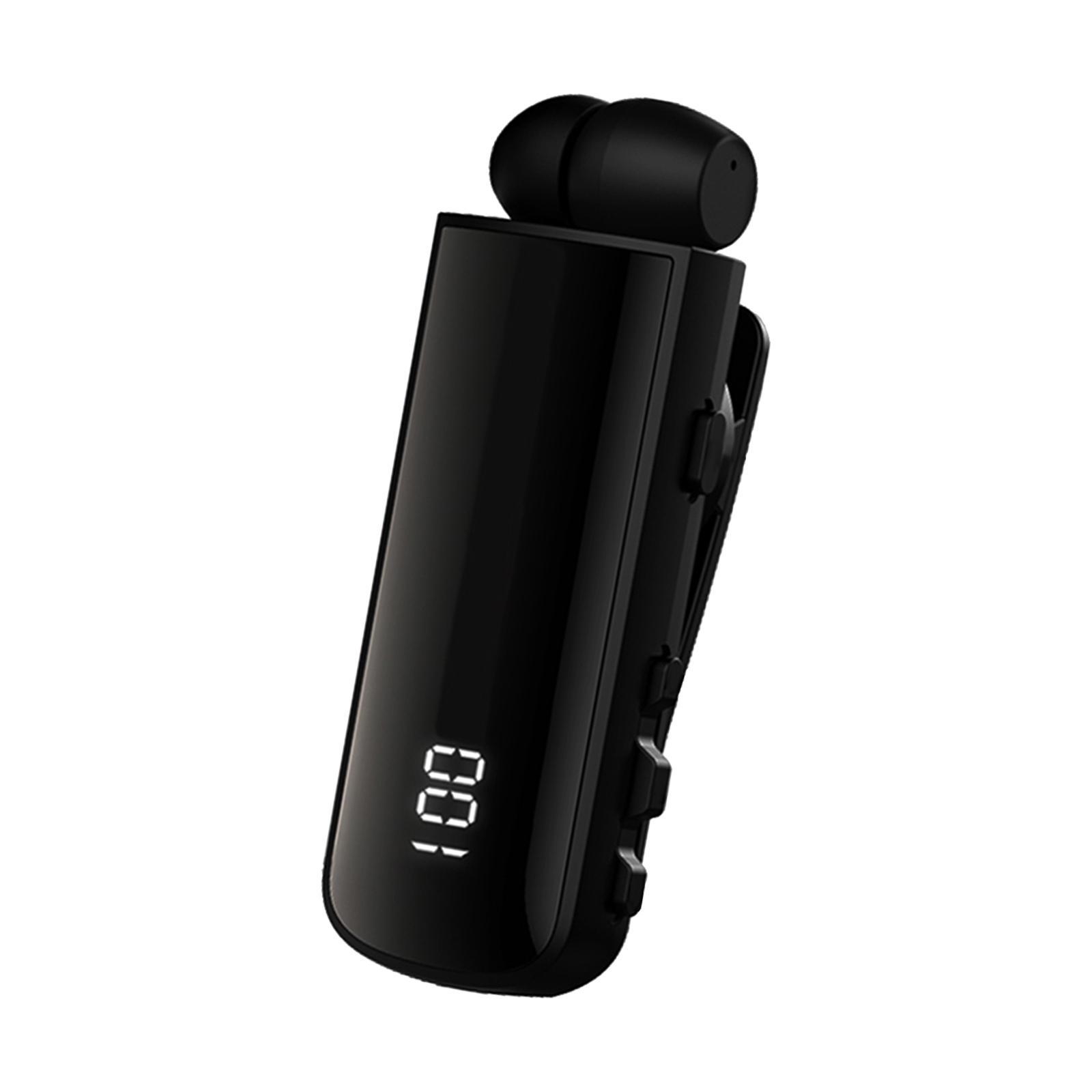 Retractable Clip Headphones Single Earbud for Business Men Office Smartphone
