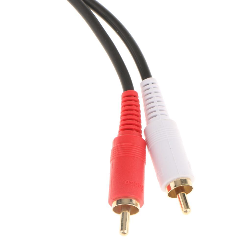 2x RCA Female to 2RCA Male Gold Plated Audio Adapter Splitter Cable 0.2m