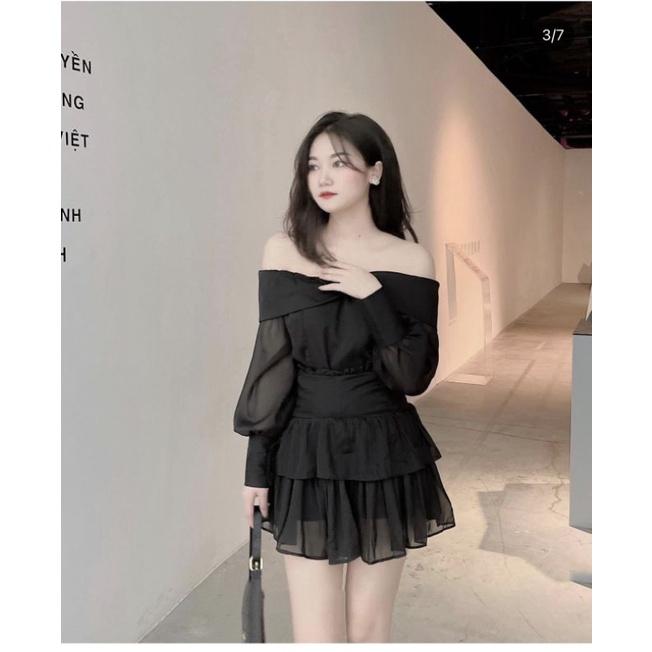 SET ÁO BẸT VAI+ CHÂN VÁY TẦNG