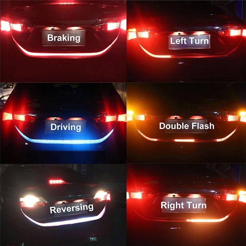 Dây đèn LED Cốp ô tô dải 7 màu chạy 12V 6 chế độ sáng phong cách xế sang dài 1.2m và 1.5m.