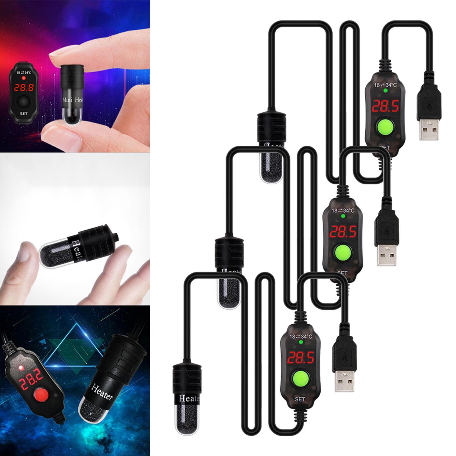 3pcs Mini Aquarium Fish Tank Heater Heating Rod Submersible Thermostat Heater