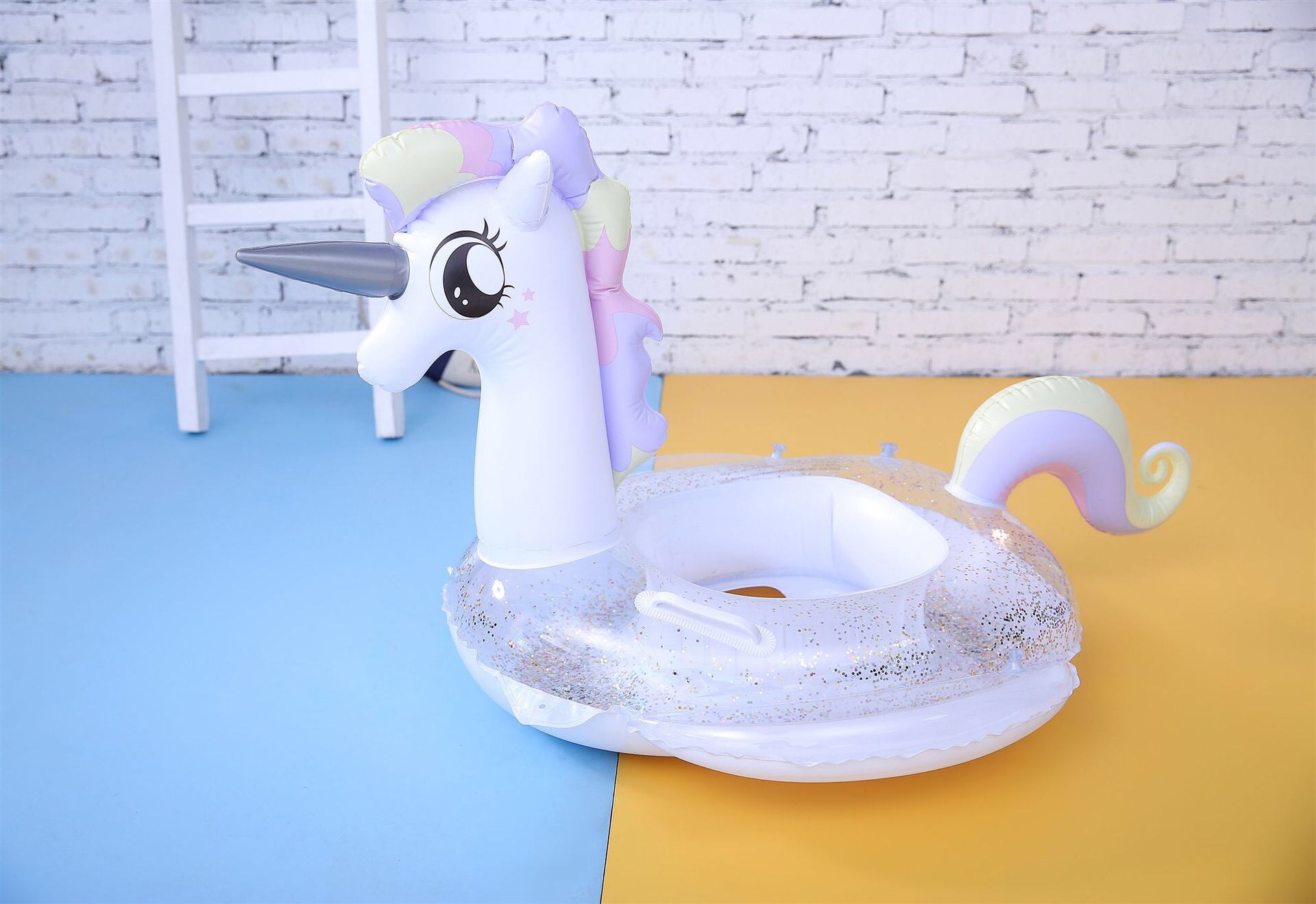 Phao bơi trẻ em Pony kim tuyến - kèm bơm tay mini