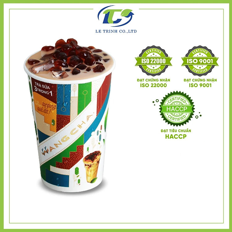 Ly Trà Sữa Wangcha 3IN1 Vị Truyền Thống cao cấp - Bột Trà Sữa Truyền Thống Lê Trình thơm ngon có thạch 3Q Caramel thơm ngon đi kèm - Trà Sữa Vị Truyền Thống tiện lợi, dễ sử dụng (100gr/ly)