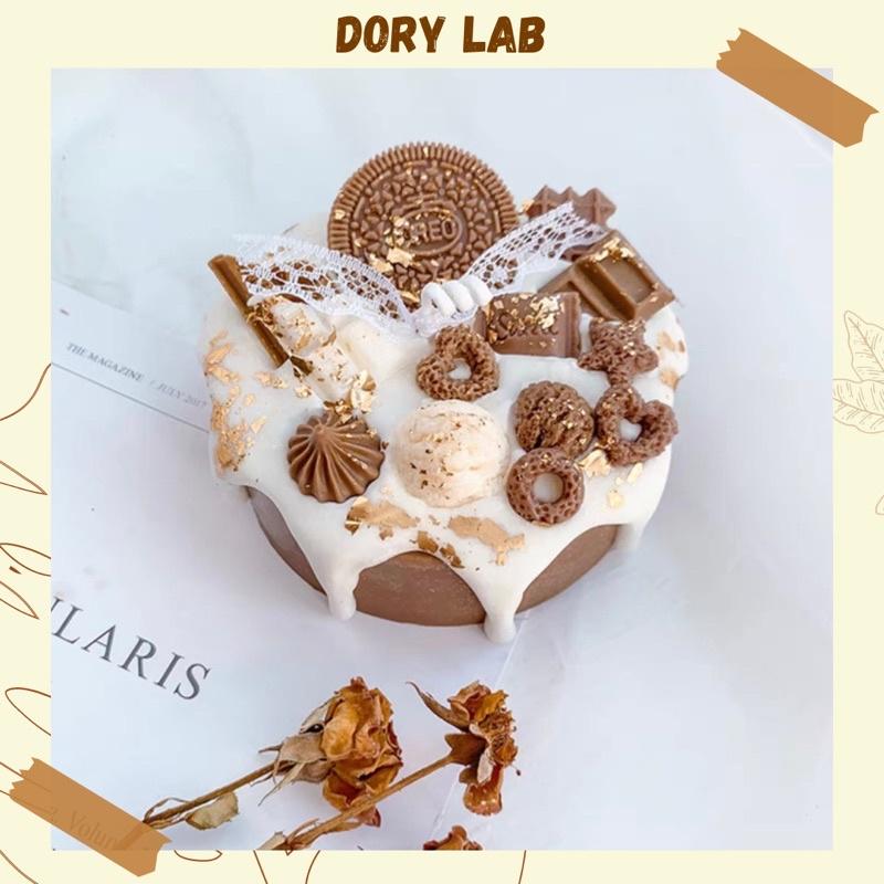 Nến Thơm Bánh Kem Socola Nhiều Mẫu Handmade - Dory Lab