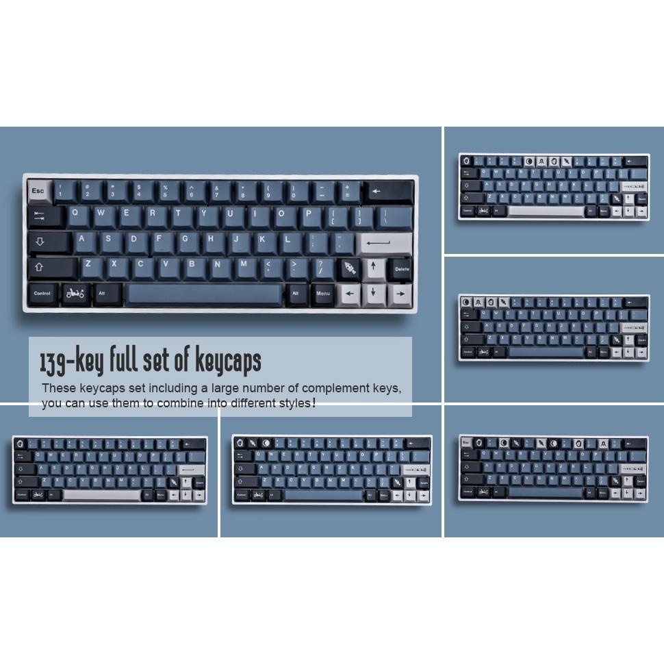 GMK Apollo Keycap, 139 phím PBT Keycaps Cherry Profile DYE-SUB Cá nhân hóa GMK Keycaps cho bàn phím cơ
