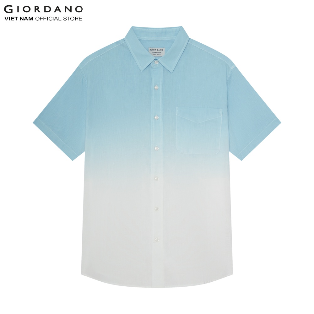 Áo Sơ Mi Nam Linen Ngắn Tay Loang Màu Giordano 01042242