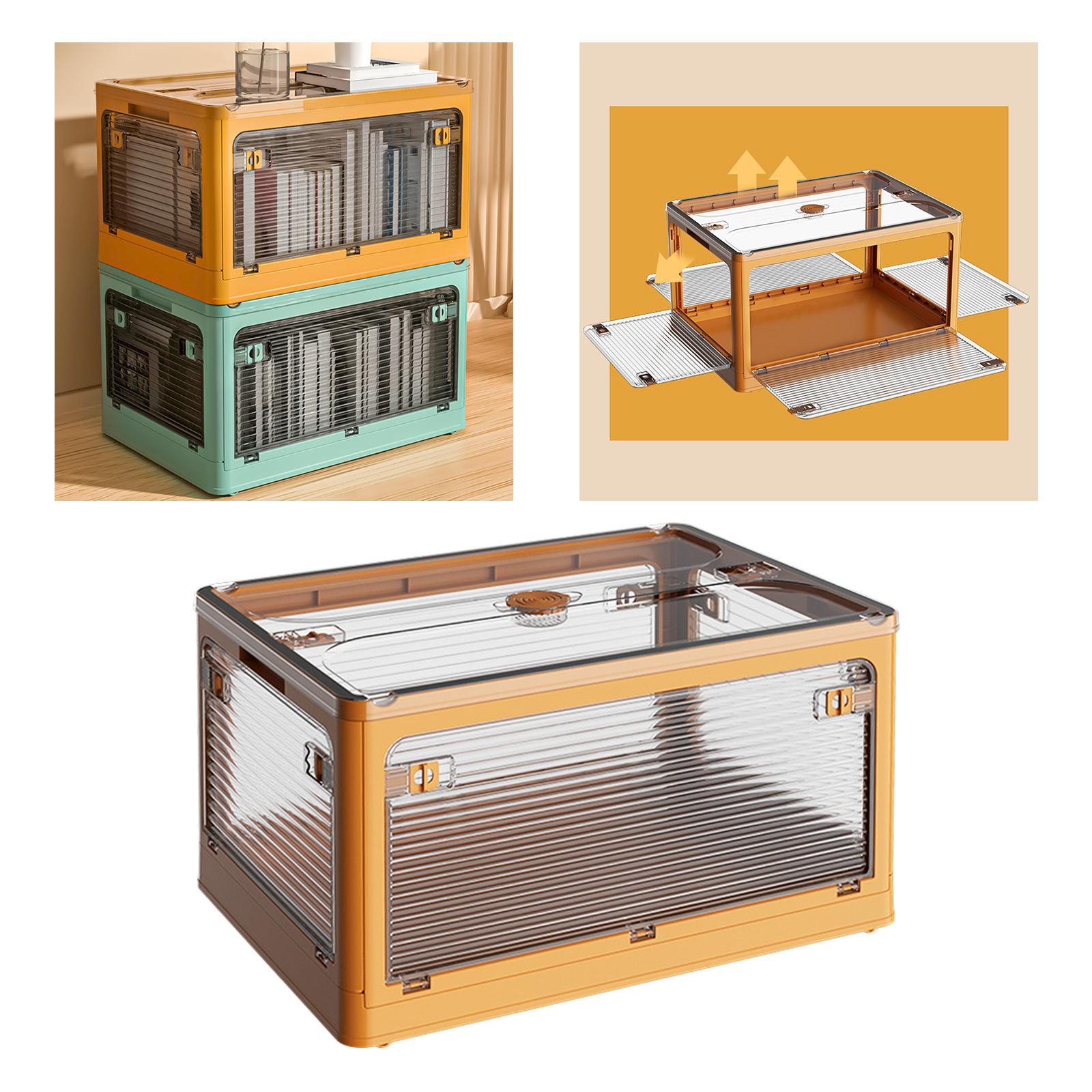 Foldable Storage Box Container Stackable for Office Closet Wardrobe