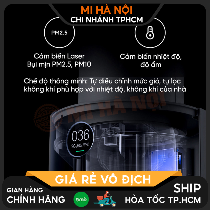 Quạt không cánh XIAOMI 2 in 1 kèm lọc không khí Hàng chính hãng