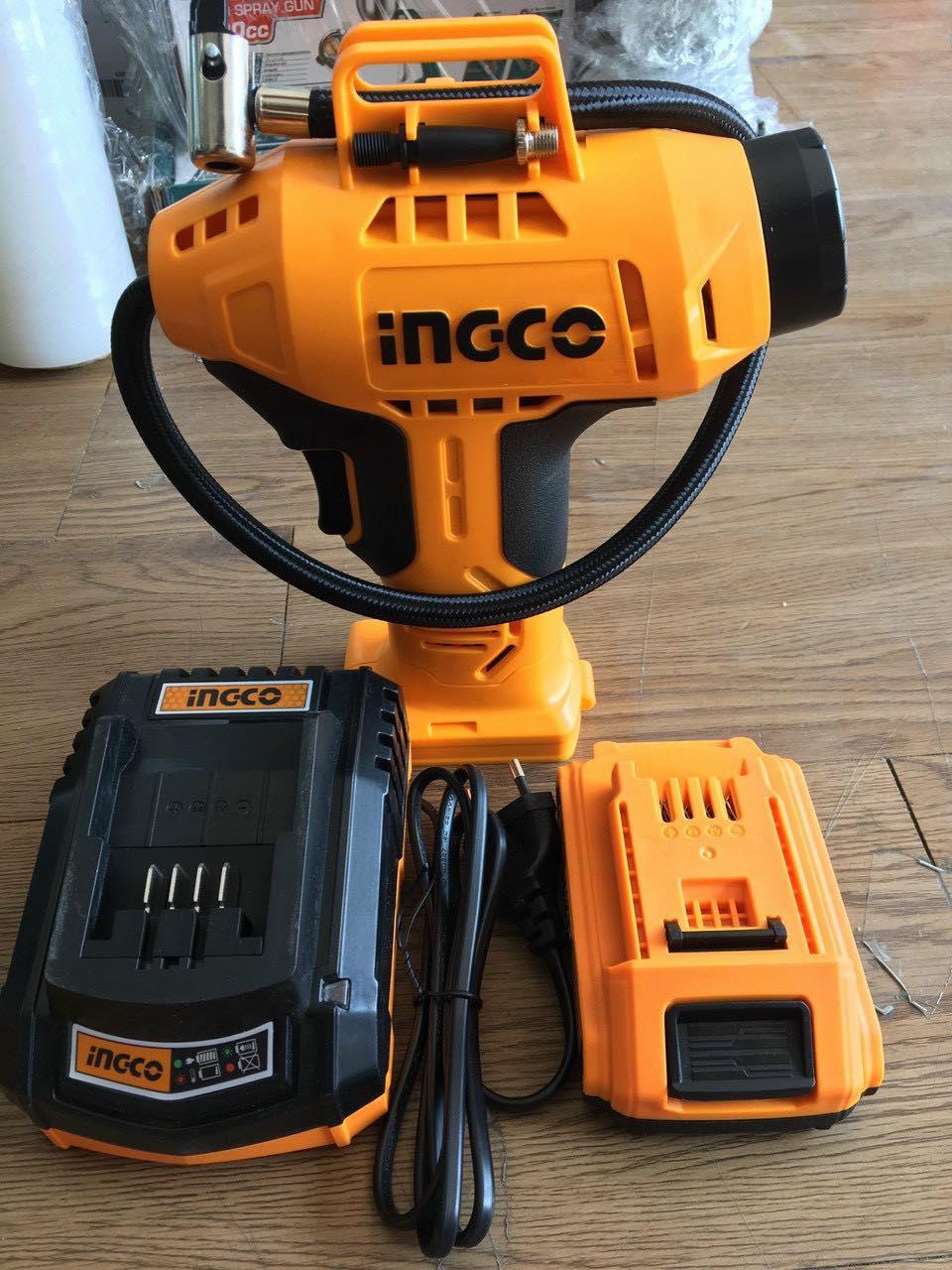 MÁY BƠM HƠI CẦM TAY TỰ ĐỘNG DÙNG PIN 20V INGCO CACLI2001 - HÀNG CHÍNH HÃNG