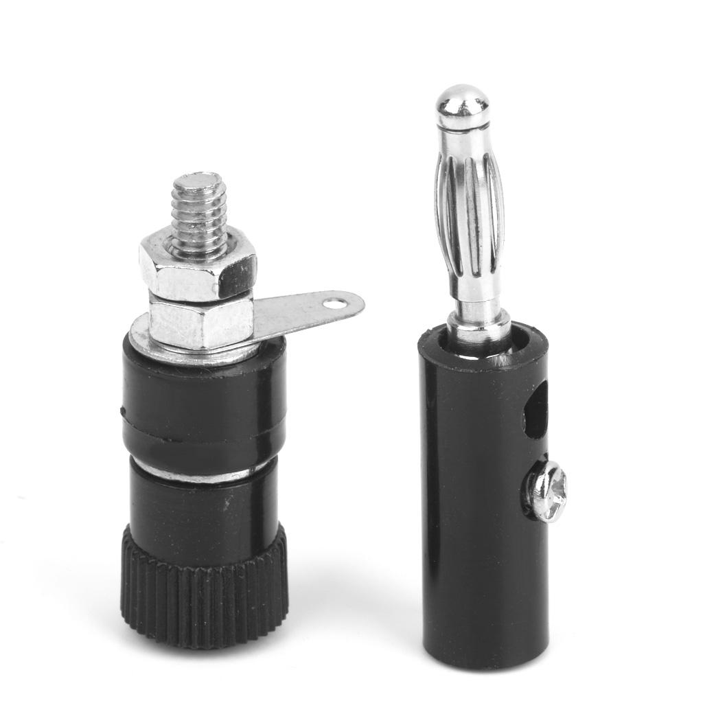 10pcs 4mm Binding Post Speaker Terminal + 10pcs 4mm Banana Plugs Connectors