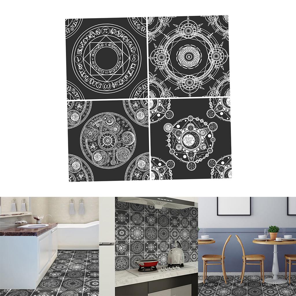 2pcs/set Creative Moroccan Self-adhesive Wall Floor Tile Sticker Home Decor