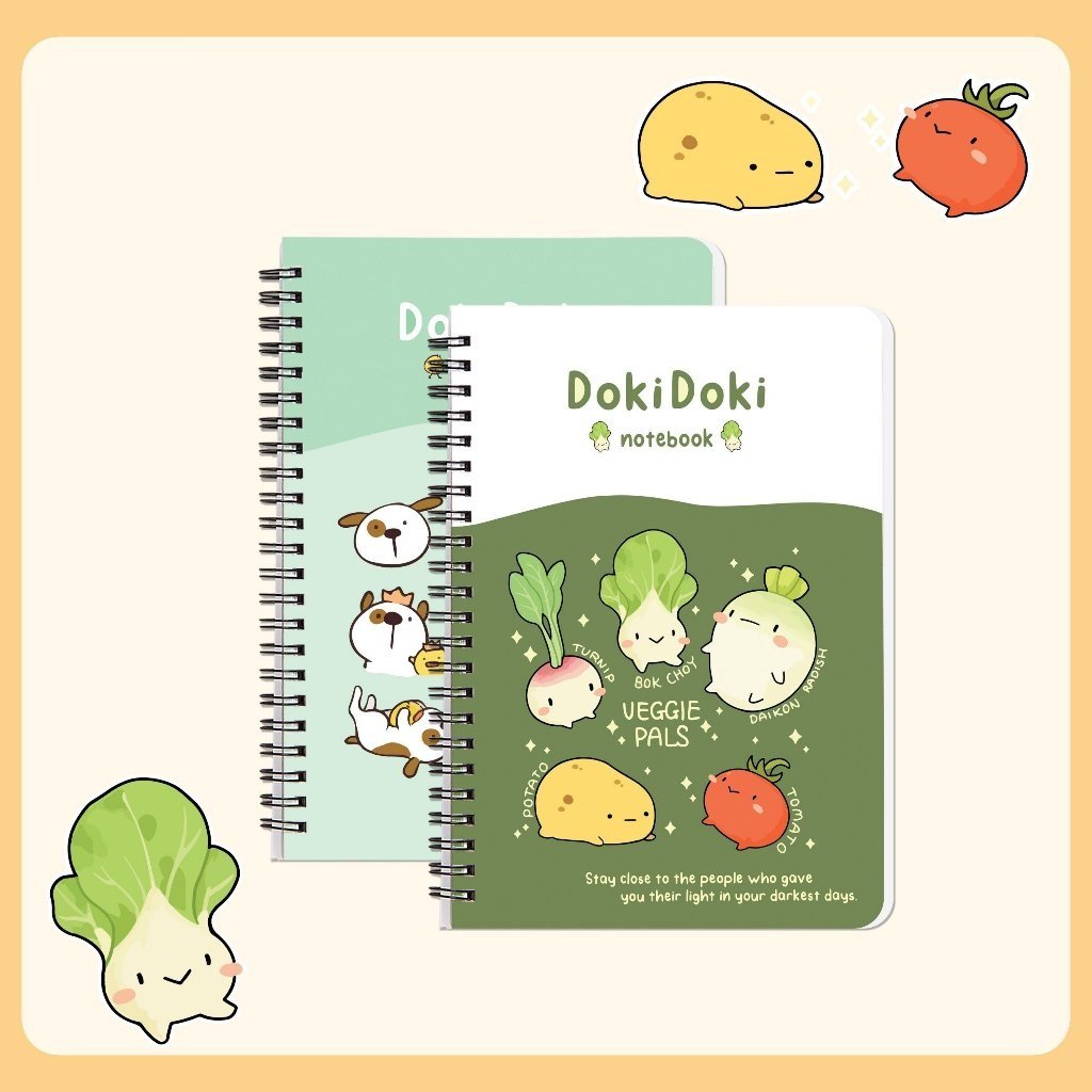 Sổ lò xo Hải Tiến 200 trang DOKI DOKI - Định lượng 70gsm- mẫu mã đẹp