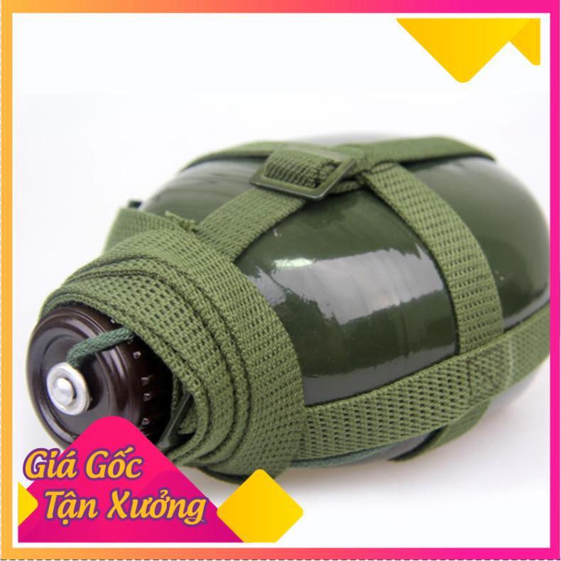 Bình Tông, Bình Bi Đông Vỏ Nhôm dung tích 1 lít đựng nước, đựng rượu