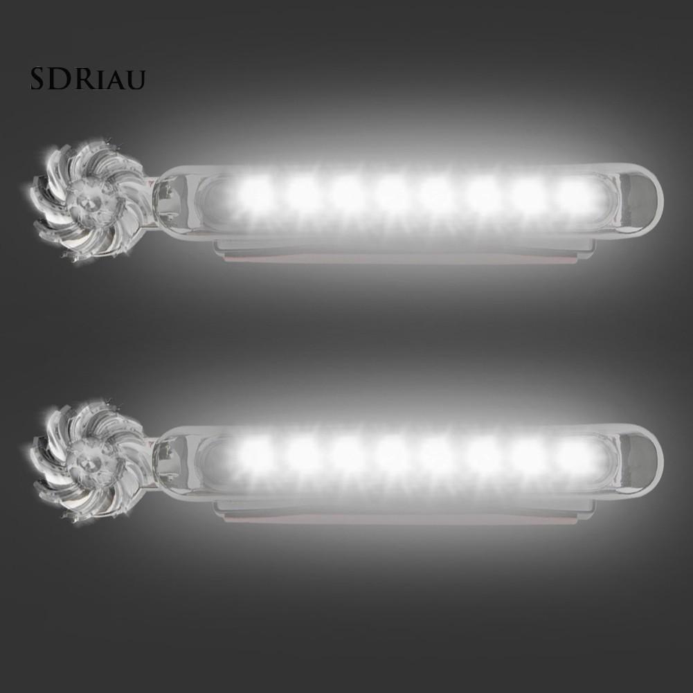 2Pcs Wind Energy Car Daytime Running Lights LED DRL Decor Lamp with Rotation Fan