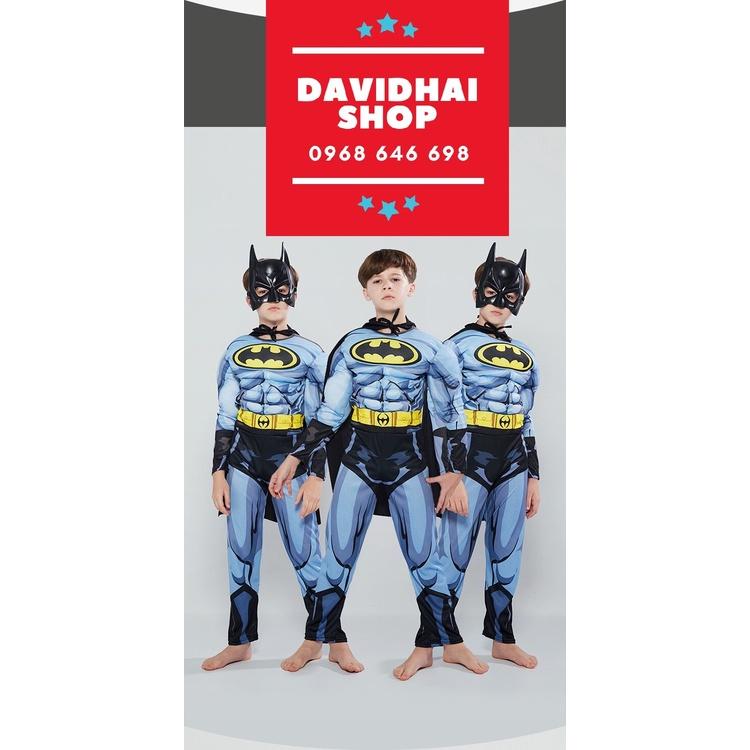 Trang Phục Người Nhện cho bé Hoá Trang Người Dơi Xanh Batman Siêu anh hùng trẻ em