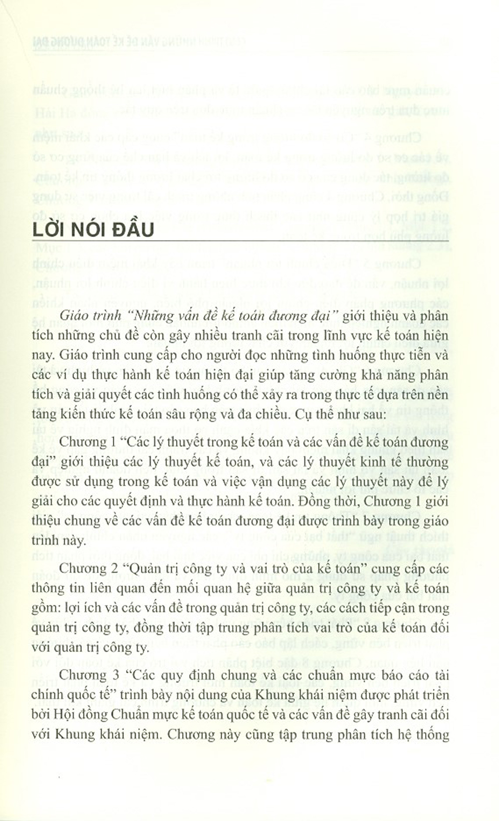 Giáo Trình Những Vấn Đề Kế Toán Đương Đại