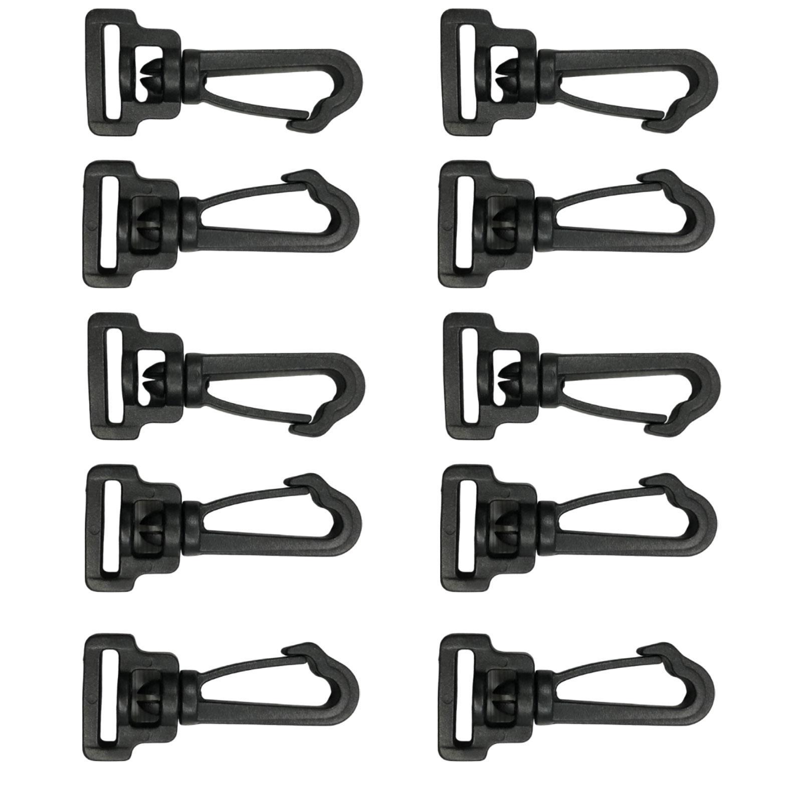 10Pcs Swivel Snap Hook Swivel Clip 0.6" Inner Diameter 360 Degree Rotation Webbing Strap Buckle Lobster Claw Clasps for Handbags