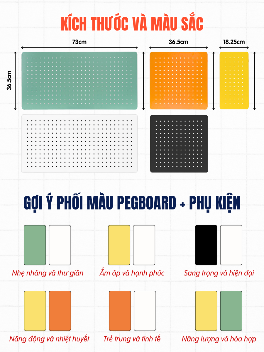 Hộp đựng bút kim loại - Phụ kiện bảng Pegboard