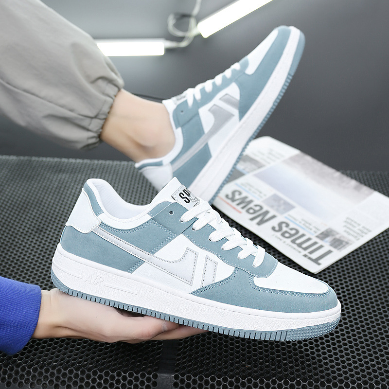 Giày Thể Thao Nam GEMI - Giày Sneaker Màu Xám - Xanh, Giày Thể Thao Đế Nhẹ, Vải Thoáng Khí - G5401
