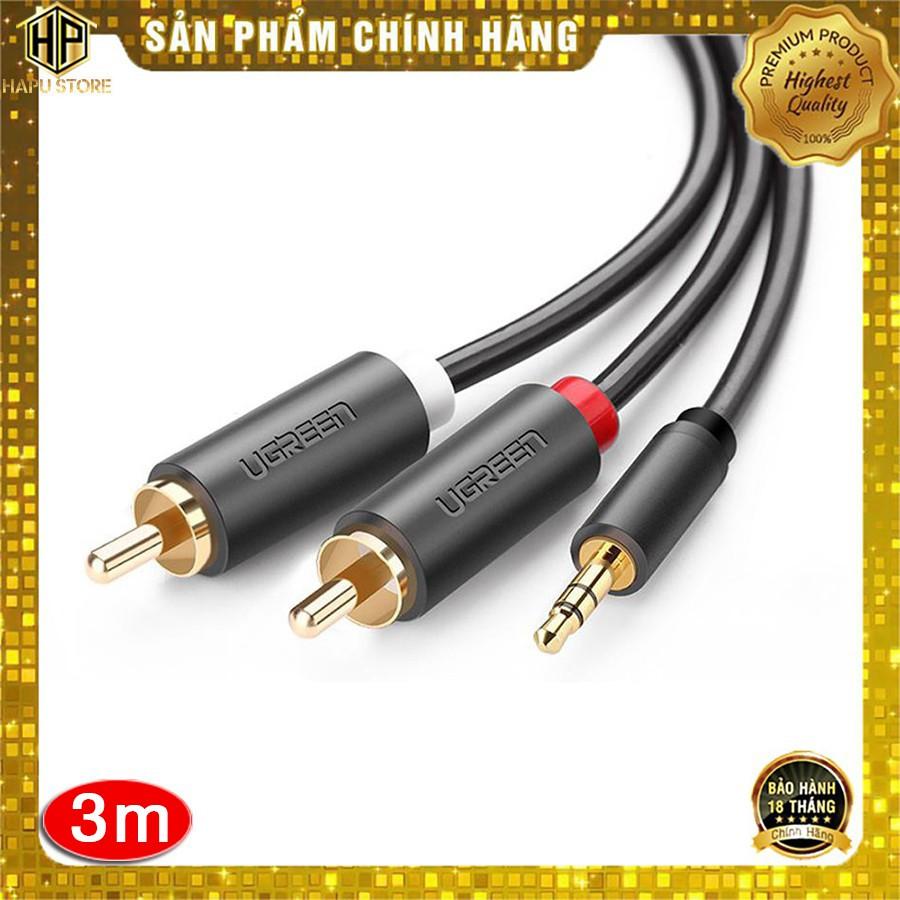 Cáp Audio 1 ra 2 Ugreen 10512 dài 3m chính hãng - Hàng Chính Hãng