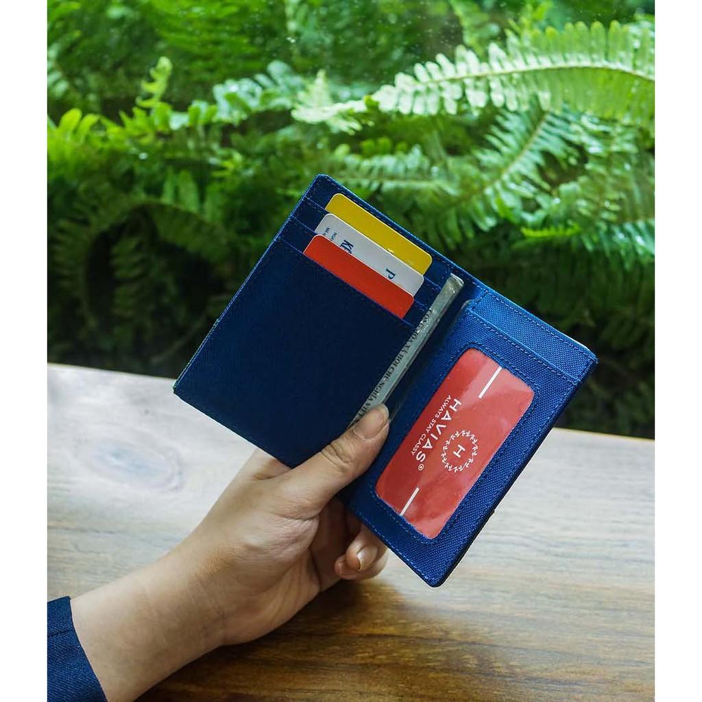 Ví Vải Modern Fabric Vertical Wallet HAVIAS - Xanh Rêu Phối Đỏ