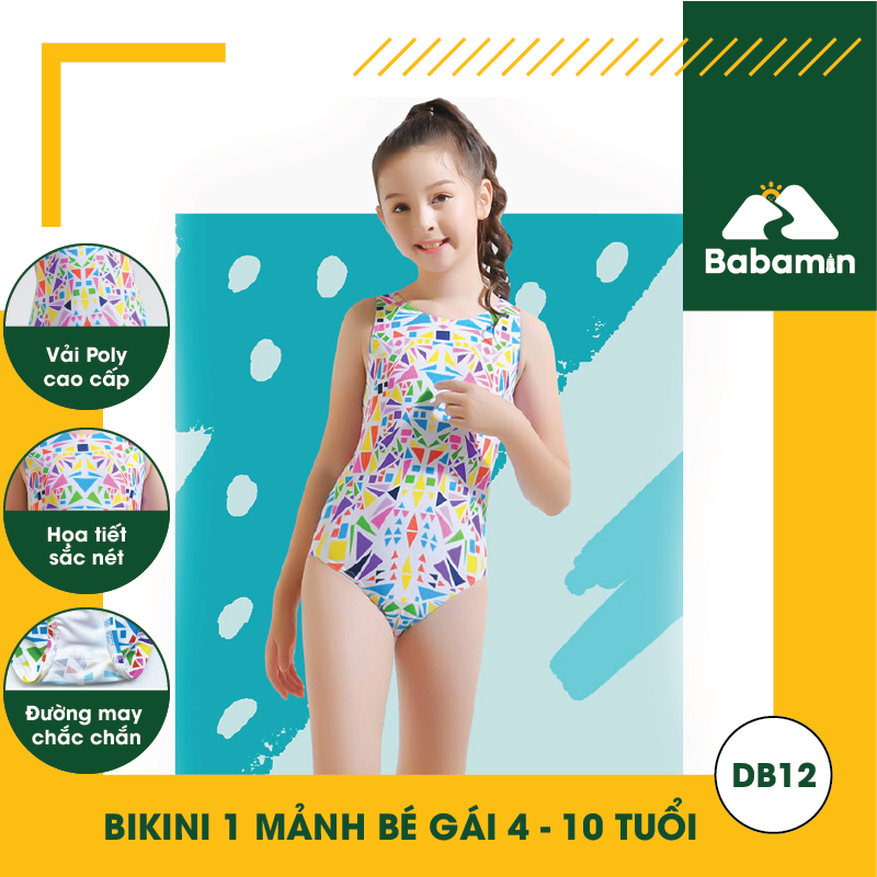 Đồ Bơi Bikini 1 Mảnh Cho Bé Gái Từ 4 - 10 Tuổi Cao Cấp - Babamin – DB12