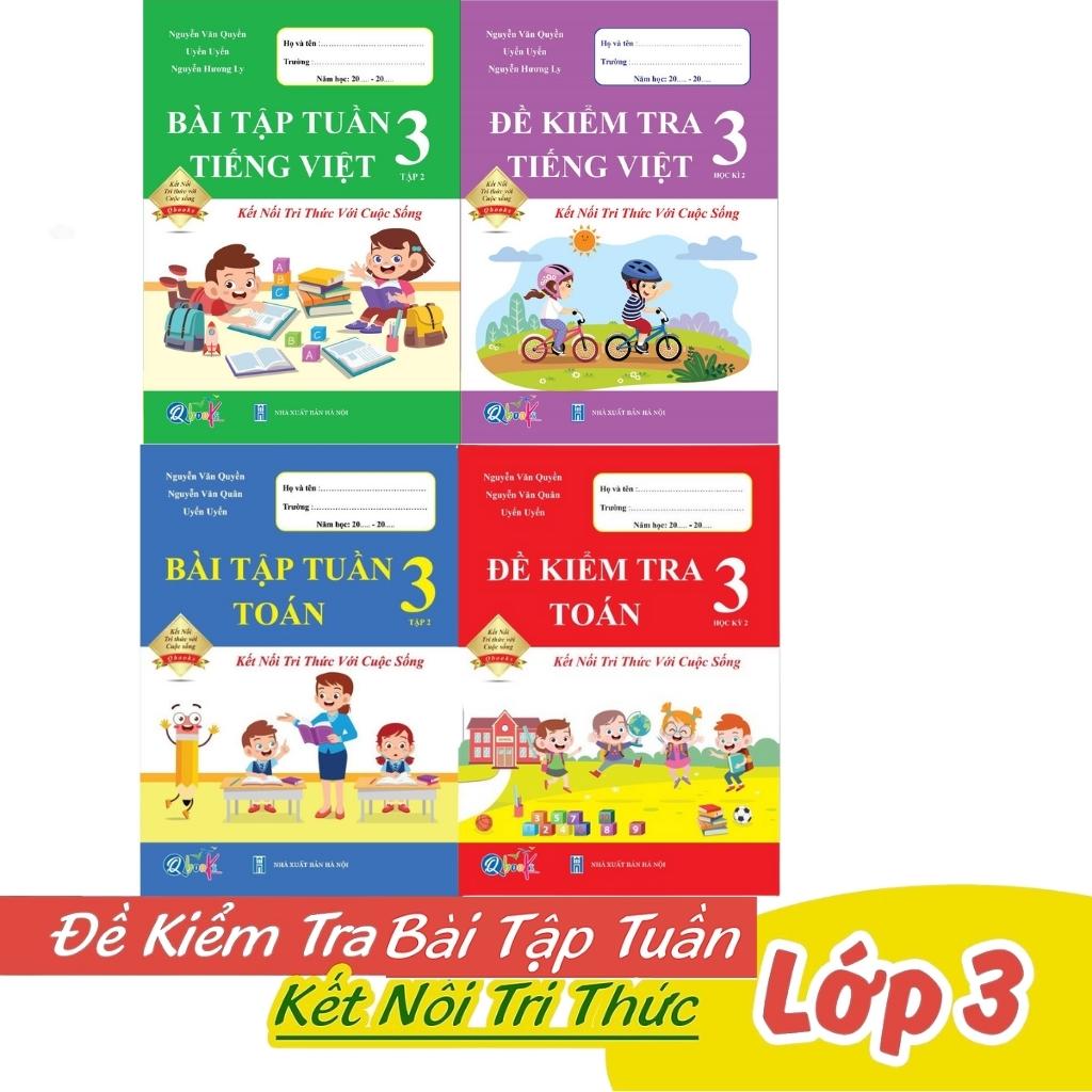 Sách - Combo Bài Tập Tuần và Đề Kiểm Tra Toán - Tiếng Việt 3 - Học Kì 2 - Kết Nối Tri Thức Với Cuộc Sống