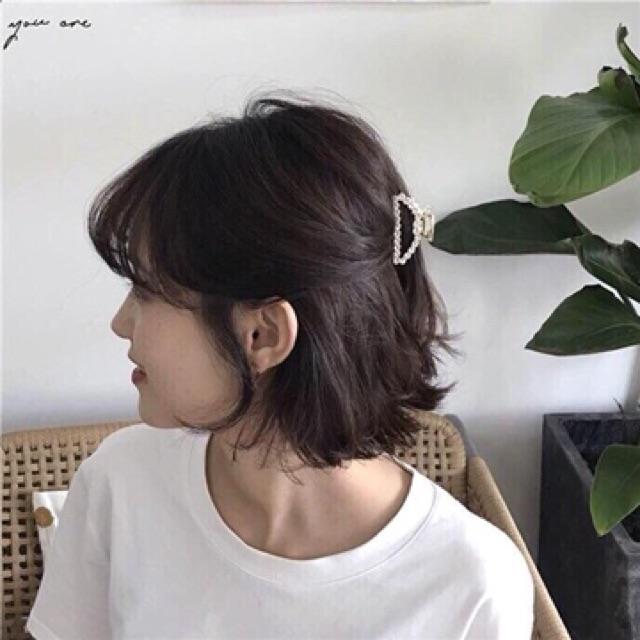Set 3 kẹp tóc rỗng đính hạt