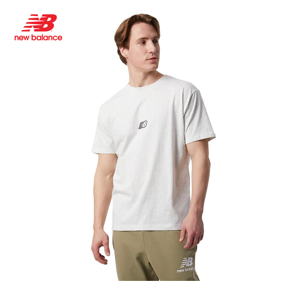 Áo thun thời trang nam New Balance LIFESTYLE T-SHIRT M SEA SALT HEATHER - MT23514SAH (form quốc tế)