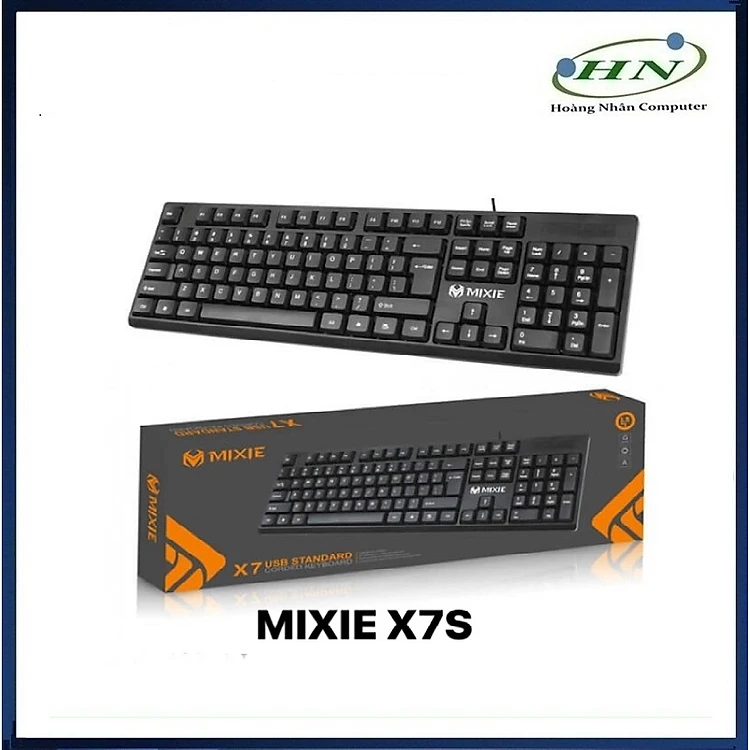 Bàn phím văn phòng-có dây MIXIE X7S 104 phím - Hàng Chính Hãng
