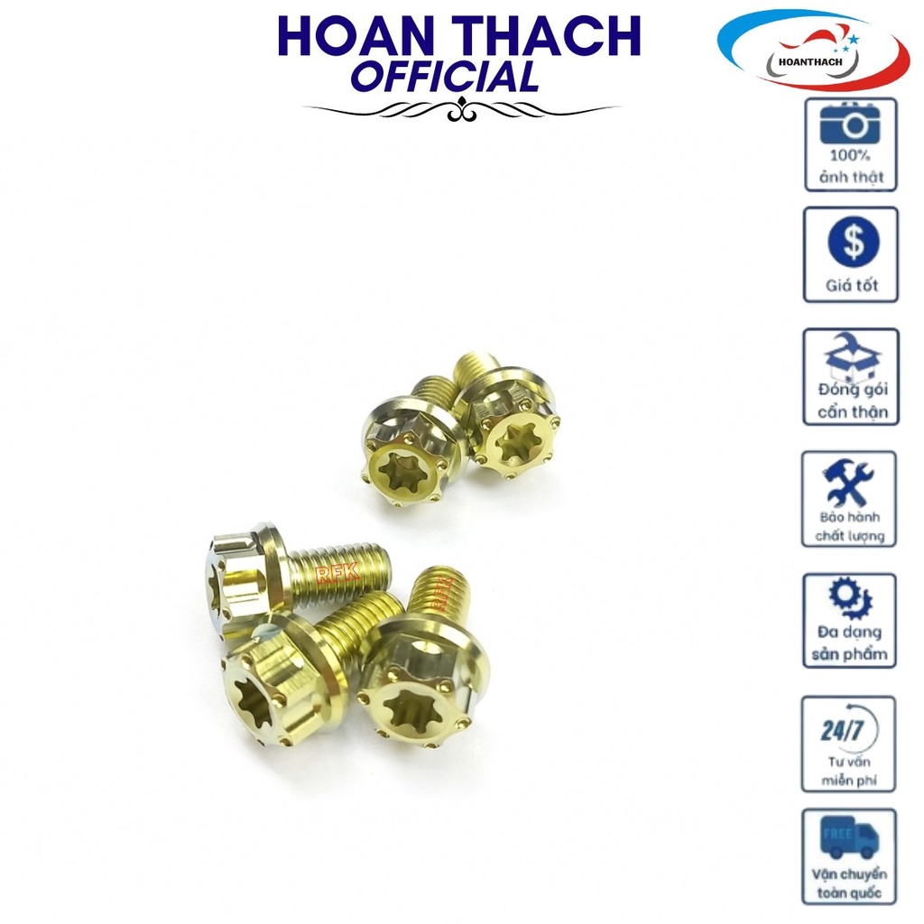 Ốc 8L10 Titan Vàng Đầu Salaya dùng cho nhiều dòng xe HOANTHACH SP017499 (giá 1 con)