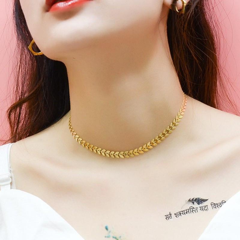 Dây Chuyền Choker Titan Ko Đen Cao Cấp TT 2186