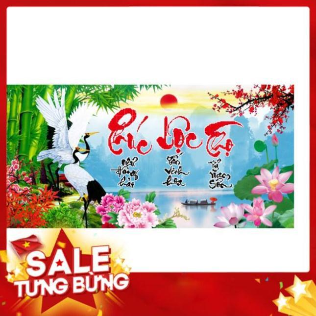 Tranh Đính đá Phúc Lộc Thọ DF024