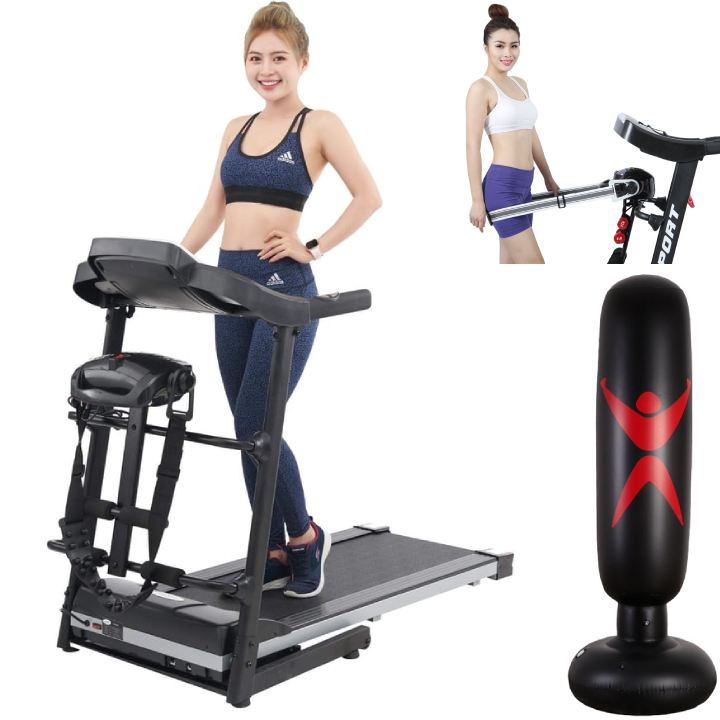 máy chạy bộ điện đa năng tại nhà skyxsport 400 tặng trụ đấm bốc boxing + đai massage rung hỗ trợ giảm mỡ + giá tập cơ bụng tăng cơ bắp, thế hệ máy chạy bộ điện hoàn toàn mới, ưu việt, gọn nhẹ, tiết kiệm diện tích, phù hợp với chung cư