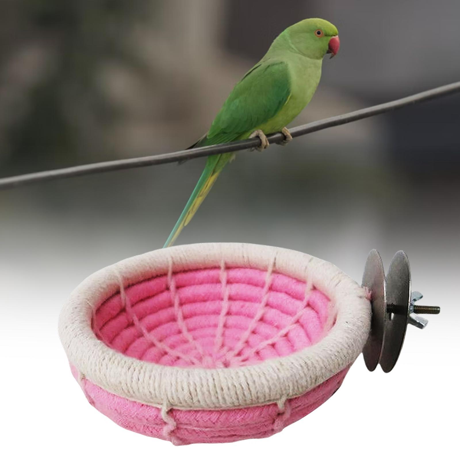 2pcs Pet Bird Nest Hammock Hut Hanging Bed for Parrot Lovebird Cockatoo