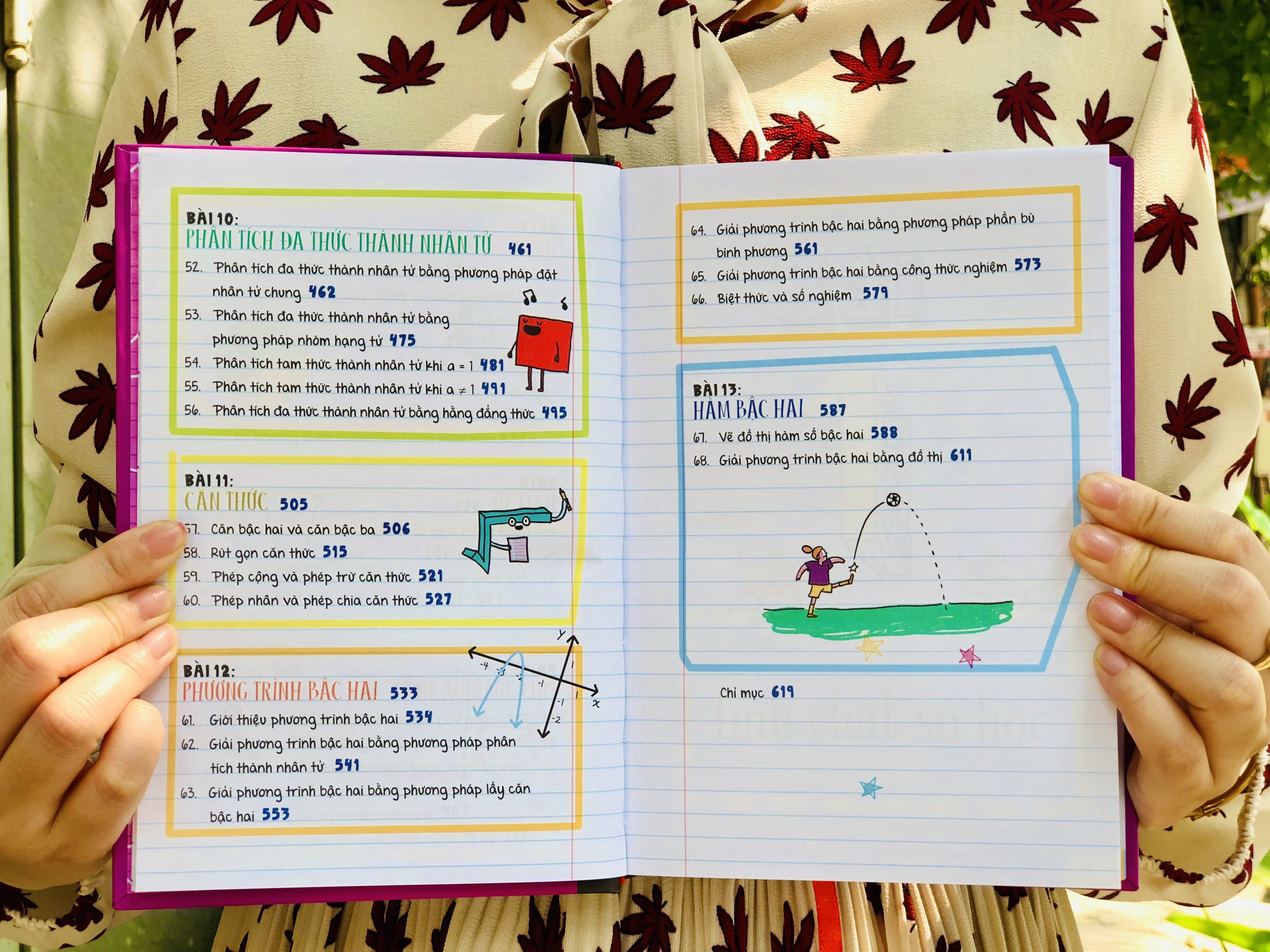Sách Sổ Tay Đại Số ( Tiếng Việt ) Tổng hợp kiến thức toán học đại số từ lớp 8 đến lớp 12 - Hiệu sách genbooks, bìa cứng in màu