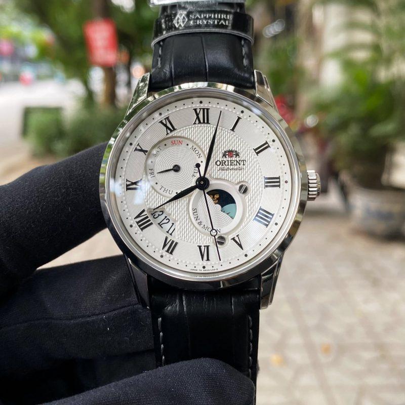 Đồng Hồ Nam Dây Da Orient Automatic Sun And Moon RA-AK0008S00C