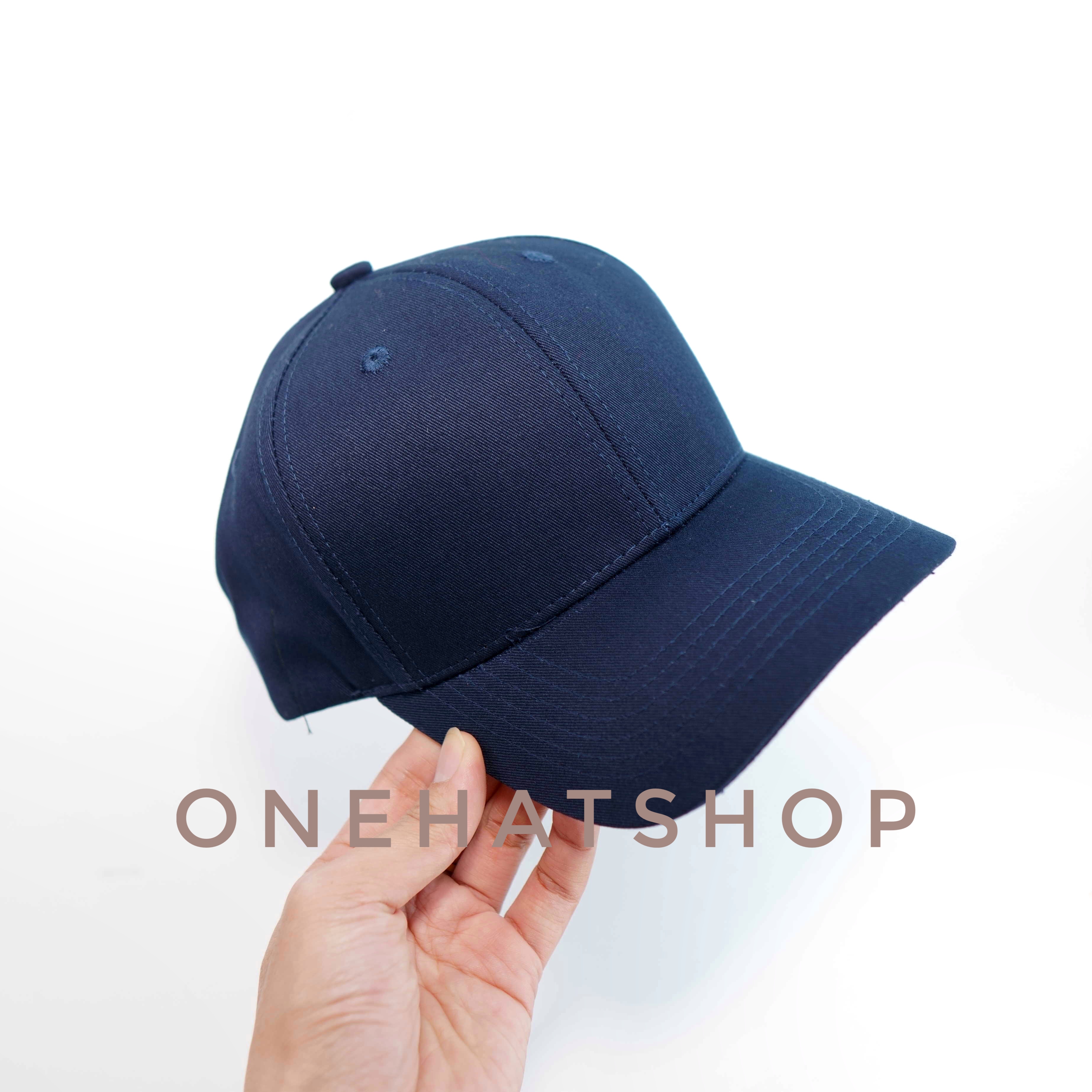 Nón kết trơn đẹp vải xanh Navy fom nón Baseball/Ball cap Brand One Hat