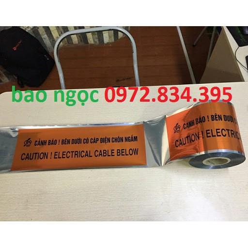 Băng cảnh báo cáp ngầm song ngữ khổ 15cm x 500 mét