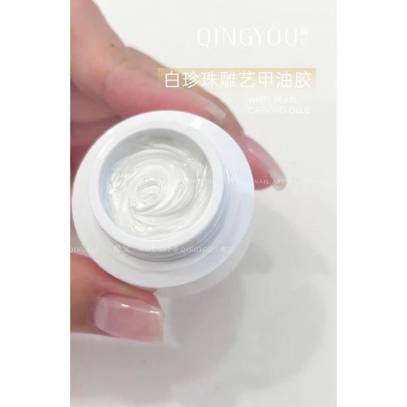 Gel Nặn Khô Trắng Ánh Ngọc Trai PAULA Hũ 8ml Mềm Dẻo Dễ Tạo Hình Trang Trí Móng Chuyên Làm Nail Nữ Women