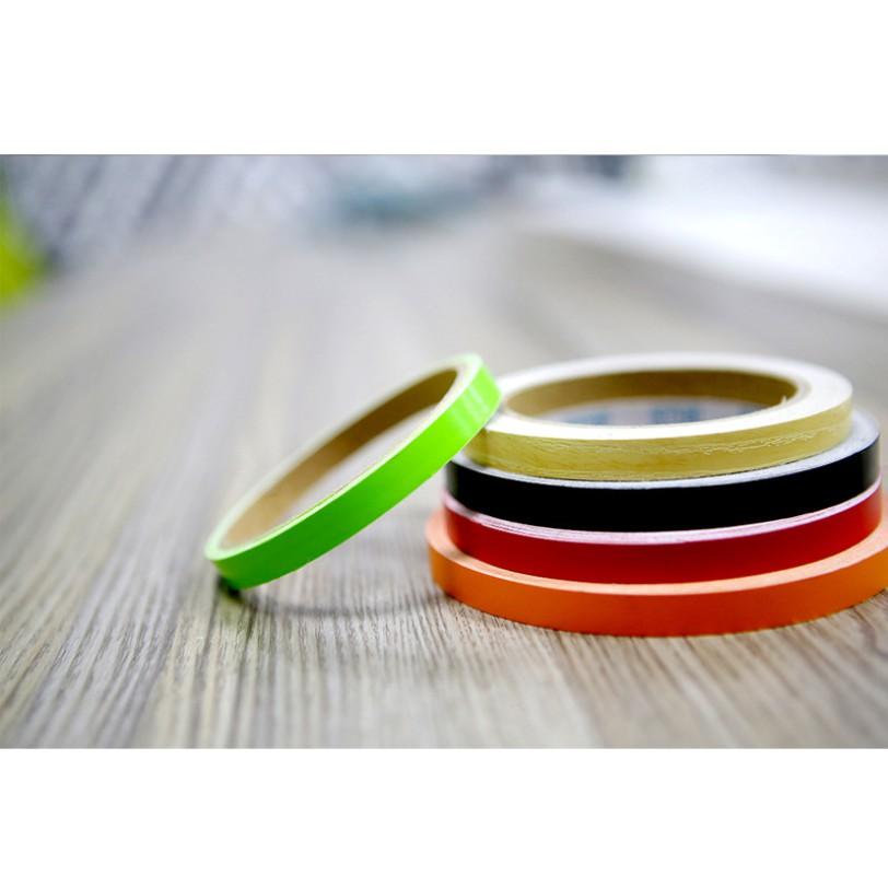 Cuộn chỉ dán viền trang trí tường XANH, ĐỎ, CAM, ĐEN 0.5cm x 50m dài
