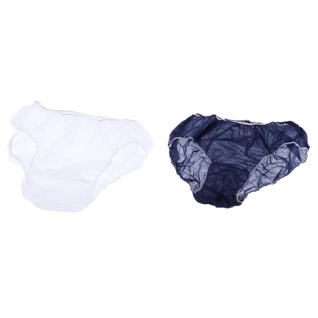 2x50pcs Nonwoven Underwear Panties Handy Briefs for Travel Hotel Spa White