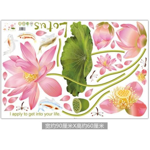 Decal Sen hồng Lotus