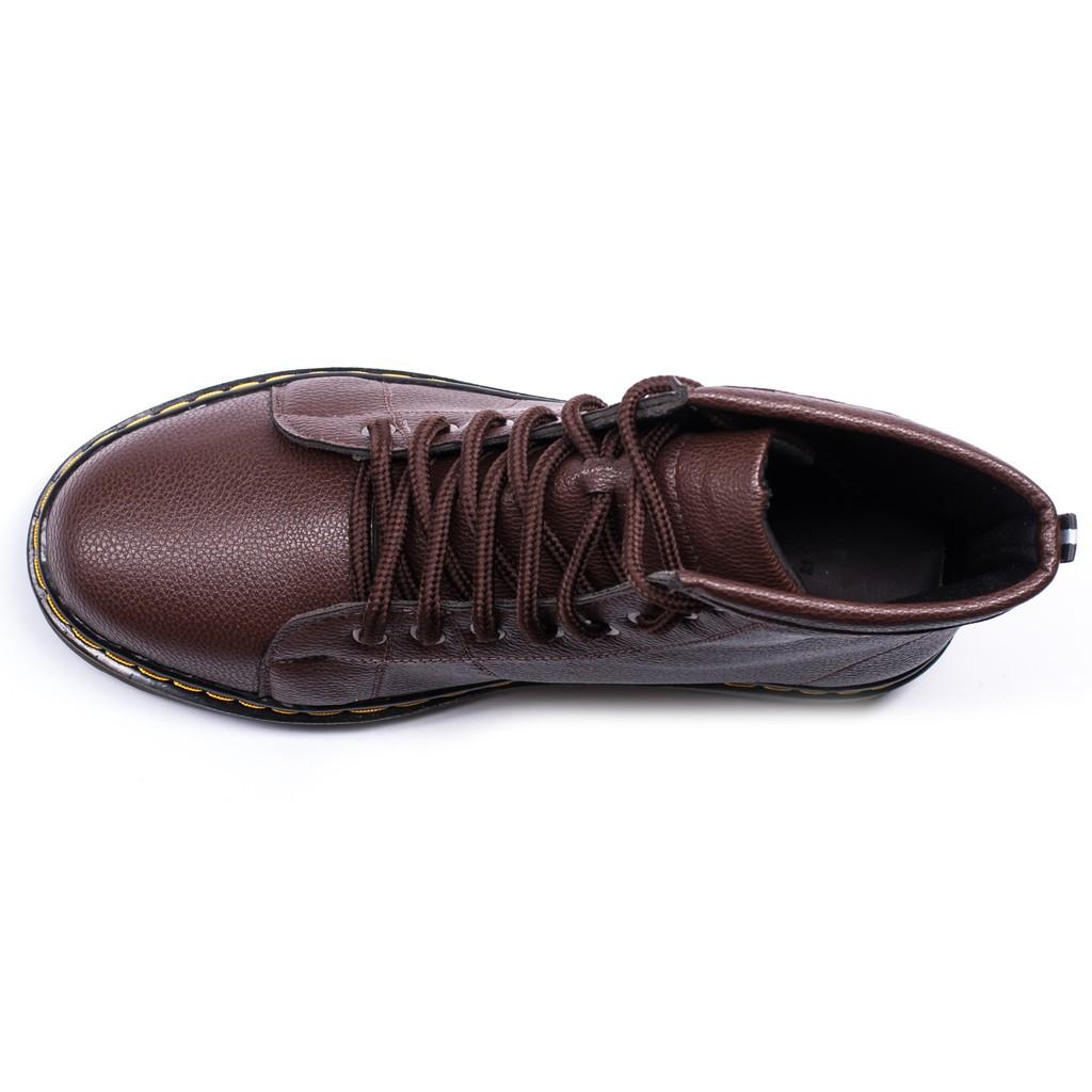 Giày Boot Nam Cao Cổ Khâu Đế Màu Nâu Cực Chất - M91