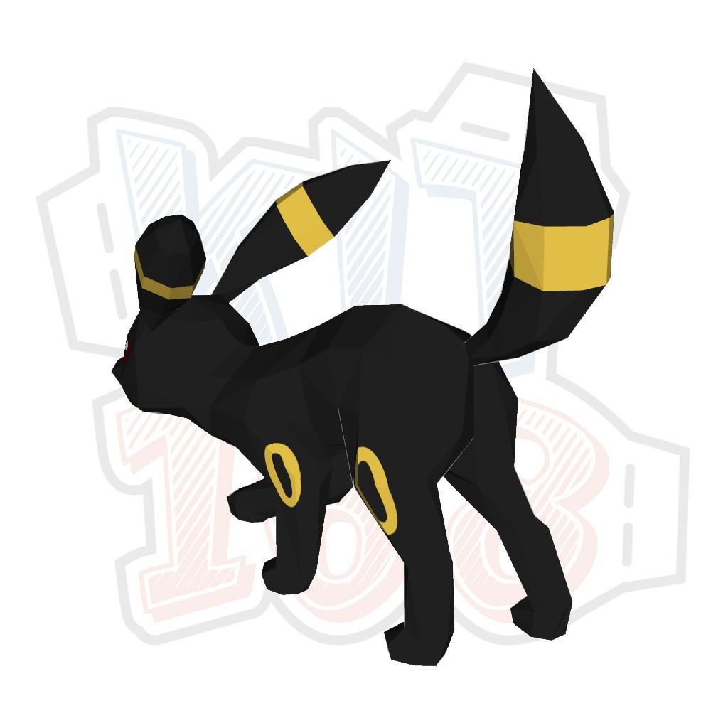 Mô hình giấy Anime Game Pokemon Umbreon Attack