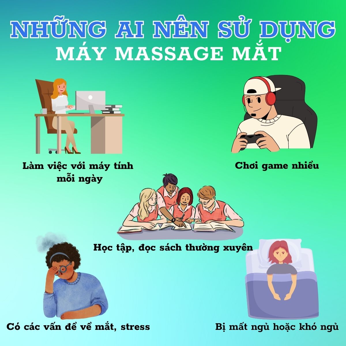 Máy Massage Mắt Có Xoa Bóp Túi Khí 10D LANEVA EM-006, Máy Matxa Mắt Chuyên Sâu Giảm Đau Mỏi Mắt, Làm Mờ Quầng Thâm Mắt