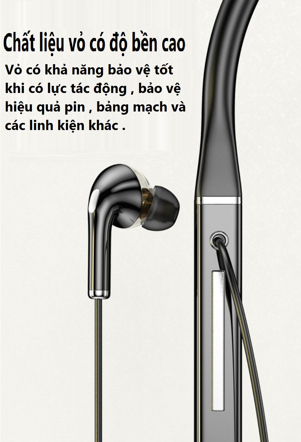 Tai nghe bluetooth thể thao quàng cổ 5.2 bốn loa , âm thanh vòm 12D Hifi - Stereo , dung lượng pin lớn 1000mAh sử dụng liên tục lên đến 120 giờ , hỗ trợ khe cắm thẻ nhớ TF, hỗ trợ chức năng siri.
