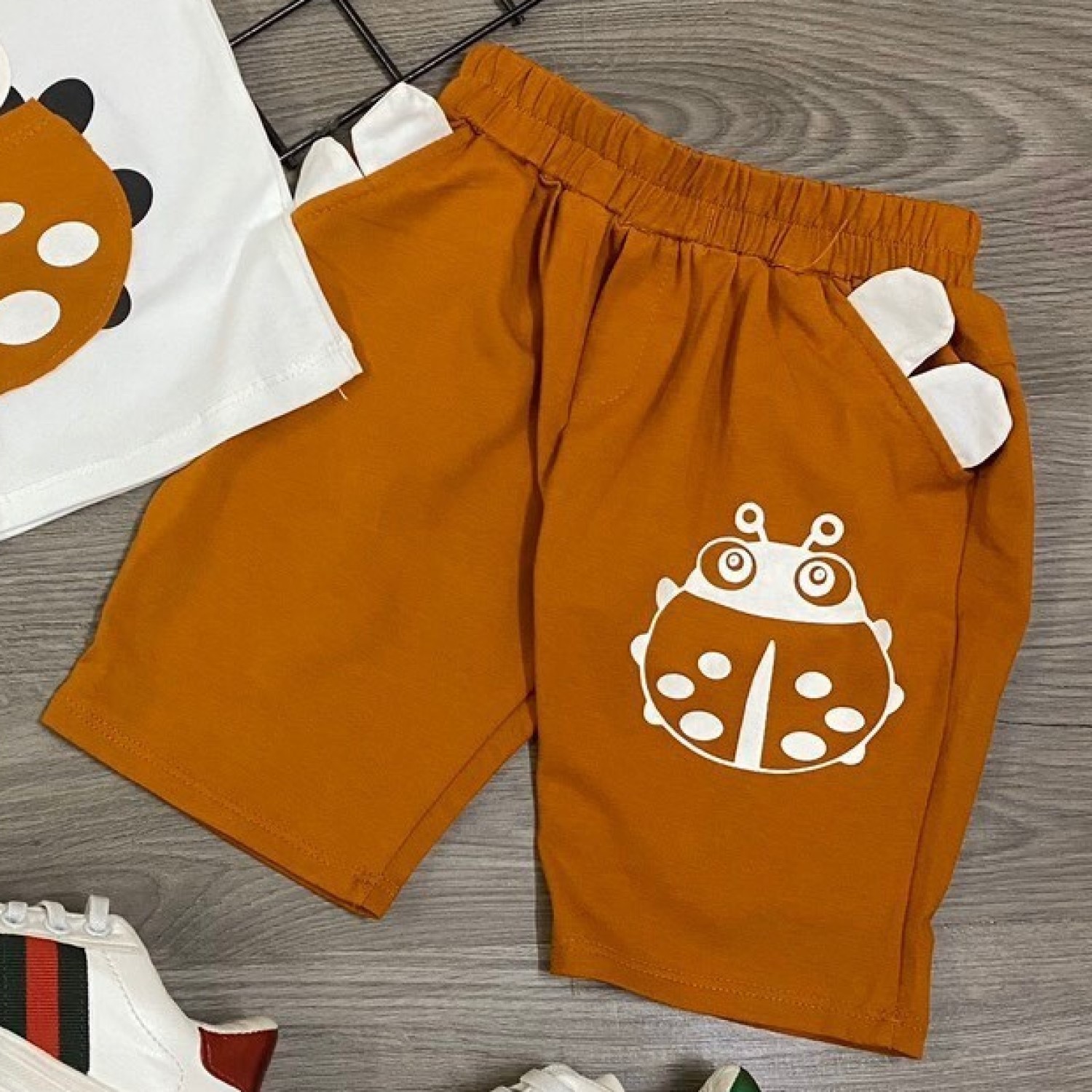 K0001609 Bộ thun con bọ siêu cưng cho bé từ 12-29kg, chất thun cotton 100% mịm mát