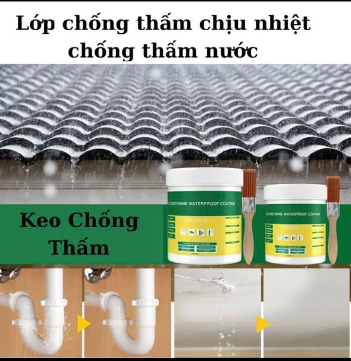Hủ Keo quét chống thấm 500g trong suốt quét mọi bề mặt